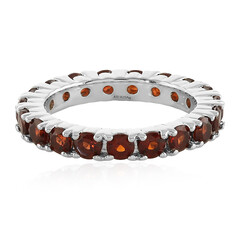 Zilveren ring met Mozambique granaten