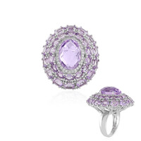 Zilveren ring met een lavendel amethist