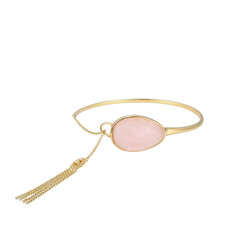 Zilveren armband met een rozen kwarts
