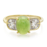 Zilveren ring met een keizerlijk chrysopraas