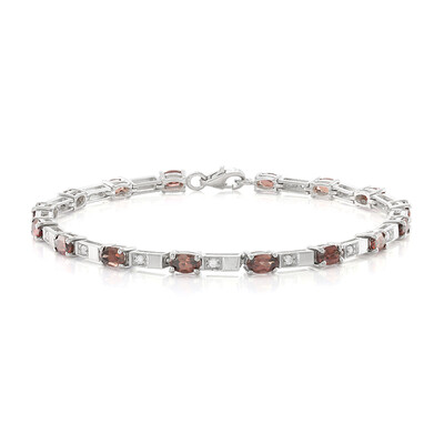 Zilveren armband met rode zirkonen