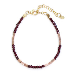 Zilveren armband met Rozen Hematieten