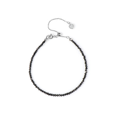 Zilveren armband met zwarte diamanten (Adela Silber)