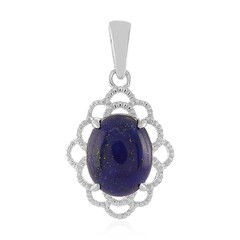 Zilveren hanger met een lapis lazuli