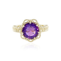 Gouden ring met een Uruguay amethist (Ornaments by de Melo)