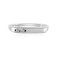 Zilveren ring met een witte saffier