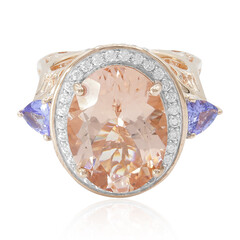 Gouden ring met een morganiet (Dallas Prince Designs)