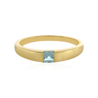 Zilveren ring met een hemel-blauwe topaas