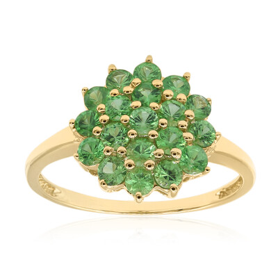 Gouden ring met Keniaanse Tsavorieten