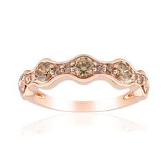Gouden ring met SI1 Argyle Rose De France Diamanten