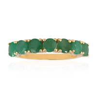Zilveren ring met smaragden