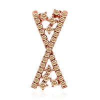 Gouden hanger met SI1 Argyle Rose De France Diamanten
