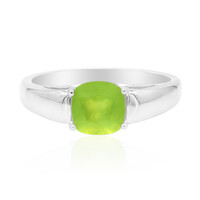 Zilveren ring met een Braziliaanse Groene Opaal
