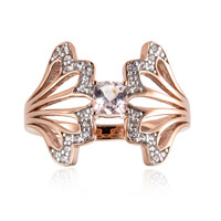 Gouden ring met een Onverhitte Roze Beril