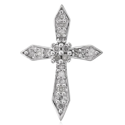 Zilveren hanger met I2 (I) Diamanten