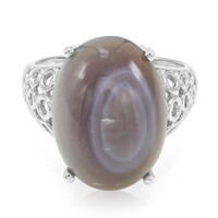 Zilveren ring met een Botswana agaat