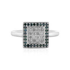 Zilveren ring met I3 (H) Diamanten