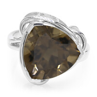 Zilveren ring met een rookkwarts
