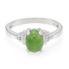 Zilveren ring met een keizerlijk chrysopraas