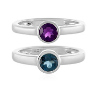 Zilveren ring met een Londen-blauwe topaas