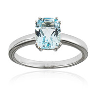 Zilveren ring met een hemel-blauwe topaas