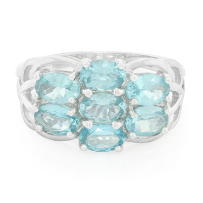 Zilveren ring met Blauwe apatieten