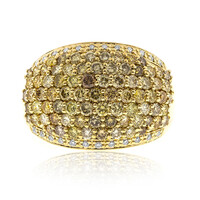 Gouden ring met SI2 Fancy Diamanten (CIRARI)