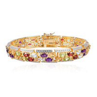 Zilveren armband met granaten