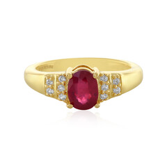 Zilveren ring met een Bemainty robijn