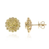 Gouden oorbellen met gele S12 diamanten (CIRARI)