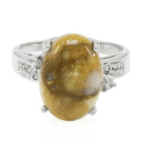 Zilveren ring met een dinosaurus kwarts