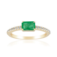 Gouden ring met een Zambia-smaragd