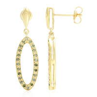Zilveren oorbellen met Fancy diamanten