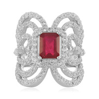 Zilveren ring met een Madagaskar Robijn