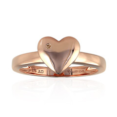 Gouden ring met een SI1 Argyle Rose De France Diamant