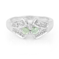 Zilveren ring met Merelani munt granaten