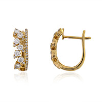 Gouden oorbellen met I1 (H) Diamanten (de Melo)