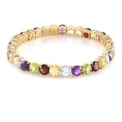 Zilveren armband met hemel-blauwe topaasstenen