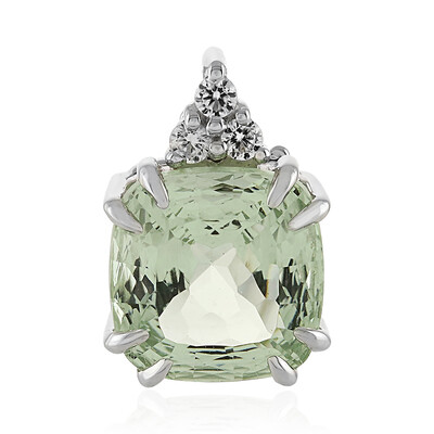 Zilveren hanger met een groene amethist (PHANTASIA)