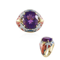 Zilveren ring met een amethist (Adela Silber)