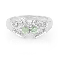Zilveren ring met Merelani munt granaten