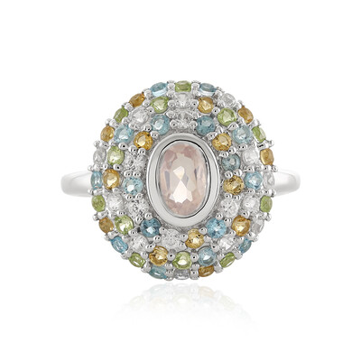 Zilveren ring met een rozen kwarts