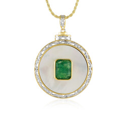 Zilveren halsketting met een parelmoer (Gems en Vogue)