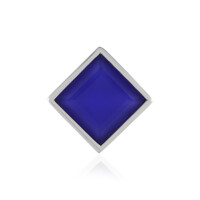 Zilveren hanger met een Blauwe chalcedoon