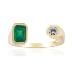 Gouden ring met een Zambia-smaragd