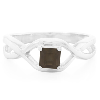Zilveren ring met een rookkwarts