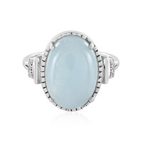 Zilveren ring met een aquamarijn