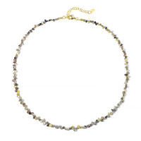 Zilveren halsketting met Fancy diamanten
