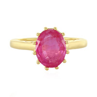Zilveren ring met een Madagaskar Roze Saffier