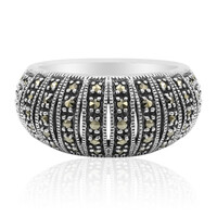 Zilveren ring met marcasieten
